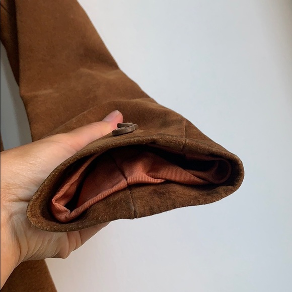 Vintage Suede Leather Blazer Jacket - Picture 14 of 15
